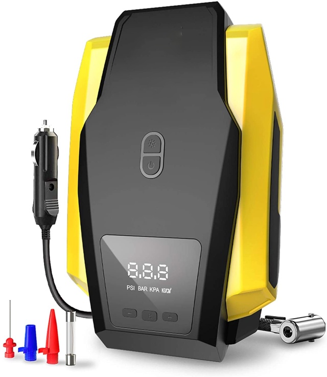 Portabel Luft Kompressor For Bil Med LED Lys