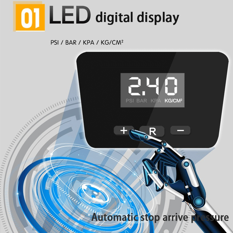 Portabel Luft Kompressor For Bil Med LED Lys