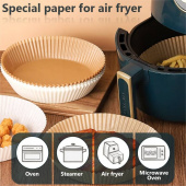 Airfryer Bakepapir - rund form 100 stk