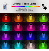 Krystall Bordlampe LED Krystall Bordlampe LED