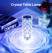 Krystall Bordlampe - LED