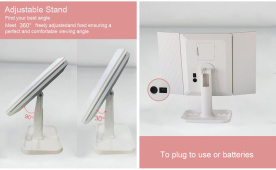 Sminkespeil med LED-belysning