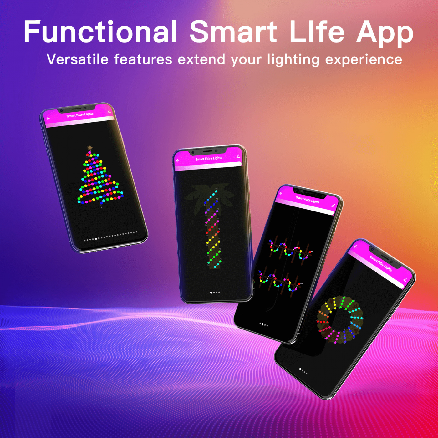 Smart Julelys til utendørs/innendørs bruk