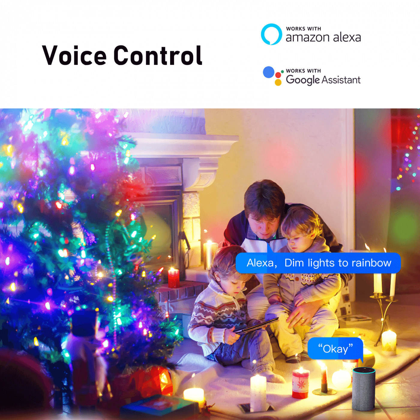 Smart Julelys til utendørs/innendørs bruk